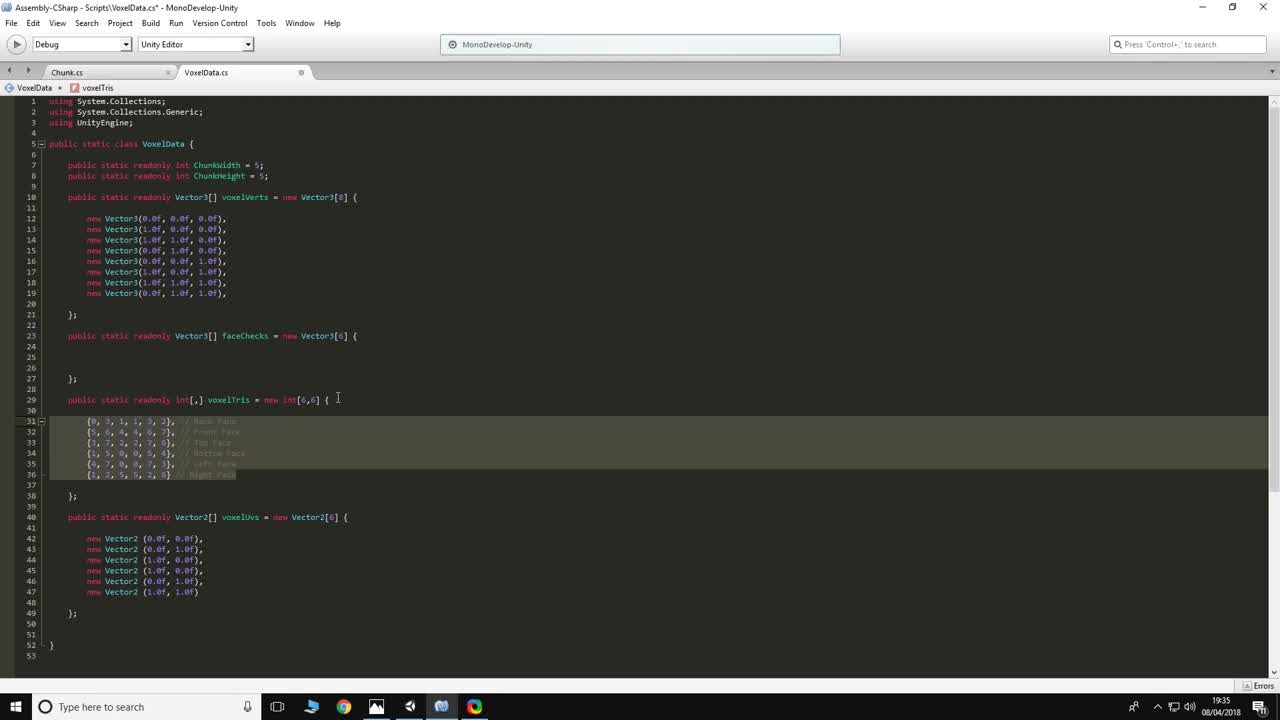 7OHrE2krQU8_MakeMinecraftInUnity3DTutorial02TheFirstChunk_c90f